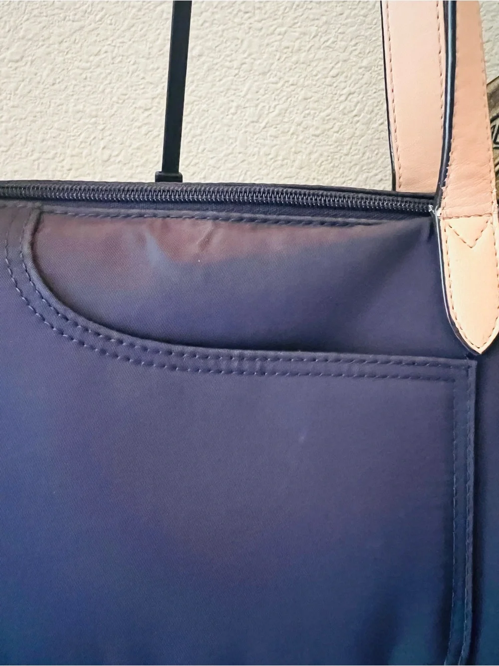 RADLEY LONDON Navy Tote with Tan Straps